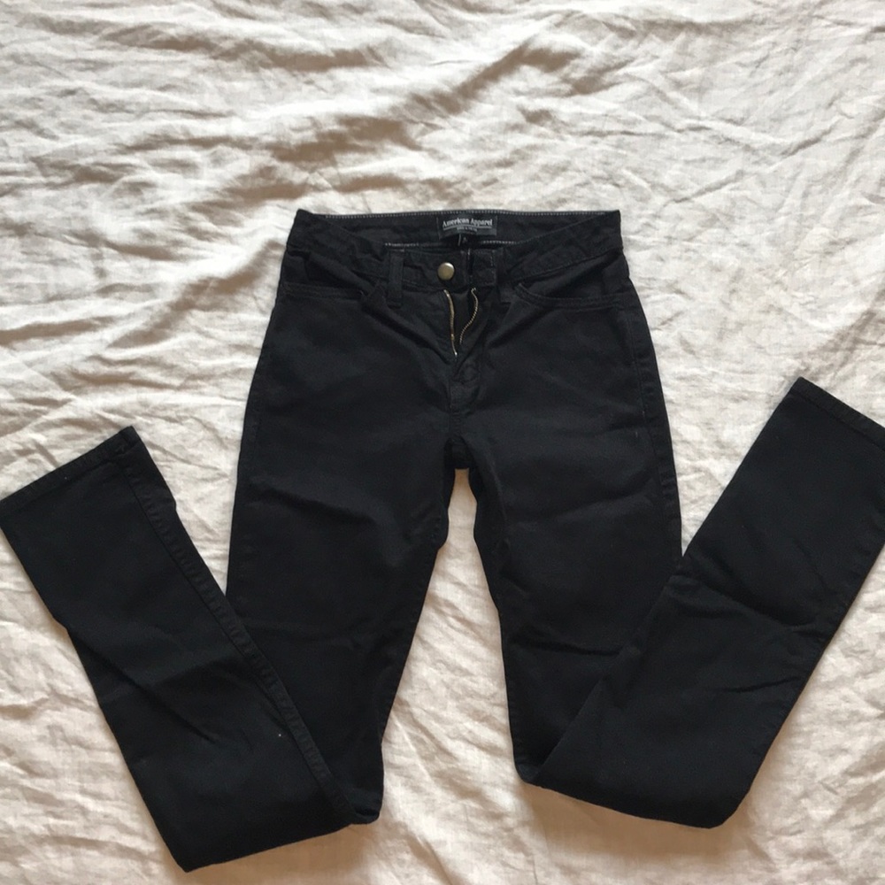 American Apparel black high waisted skinny jeans